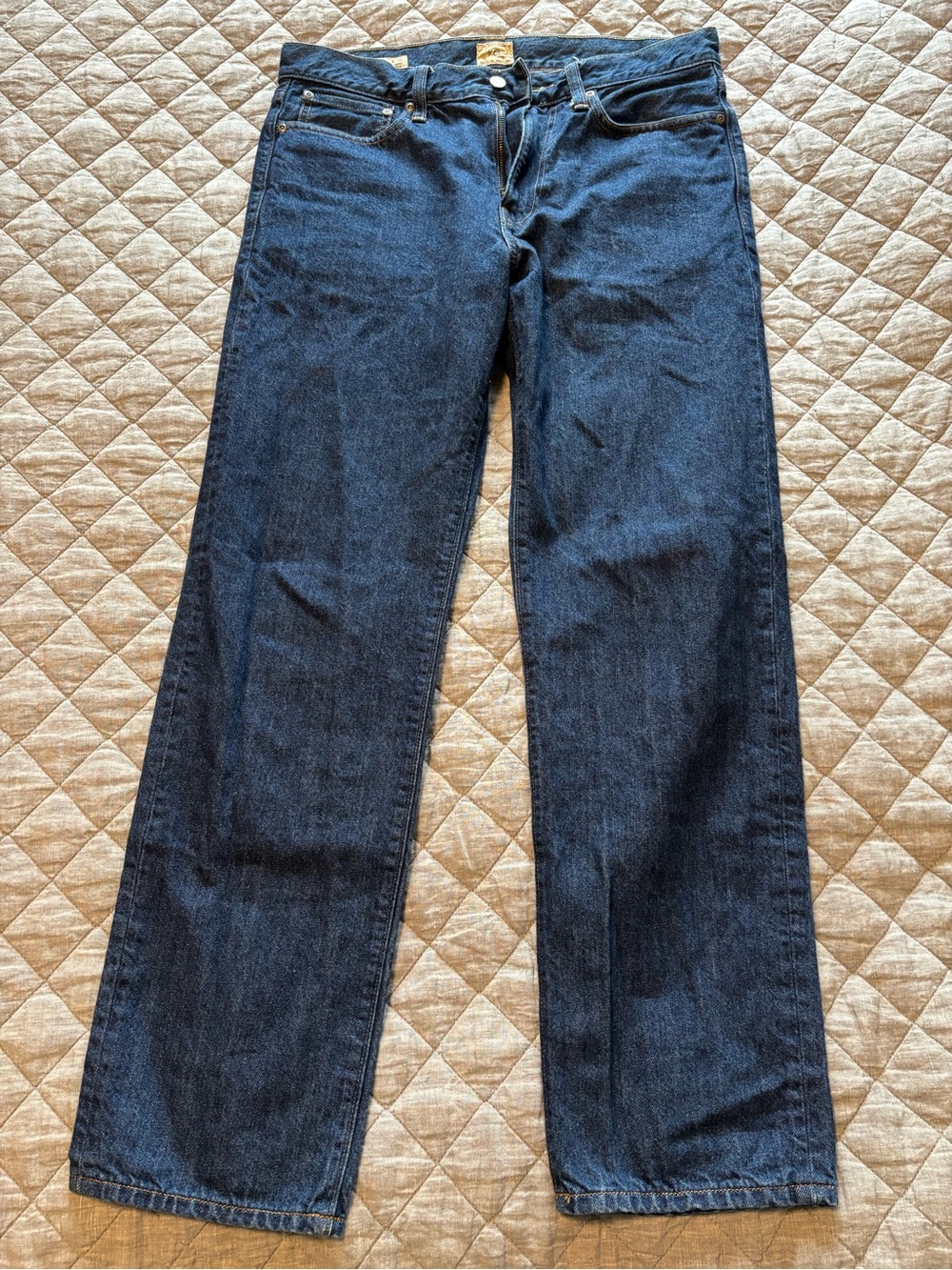 J. Crew Deep Indigo Straight Jeans